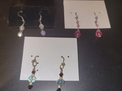 3 pair handcrafted artisan jewelry Ladies earrings