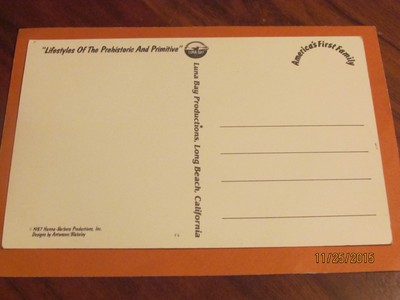 MINT LARGE GLOSSY HANNA BARBERA CARTOONS- FLINTSTONES-STONE AGE FAMILY