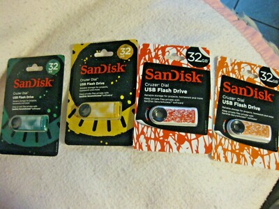 SANDISK 32GB CRUZER DIAL USB FLASH DRIVE BRAND NEW AND SEALED