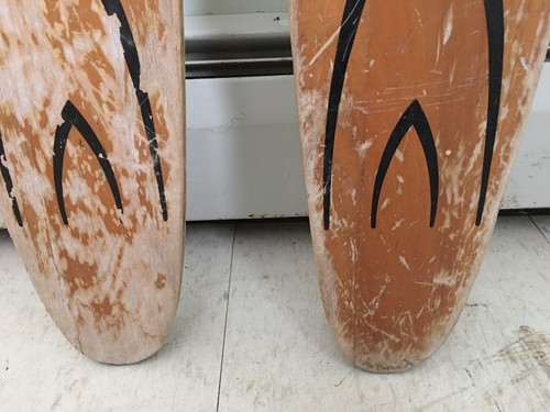 Vintage Wooden Cypress Gardens 57” Water Skis Buster- Lake House Cabin Decor
