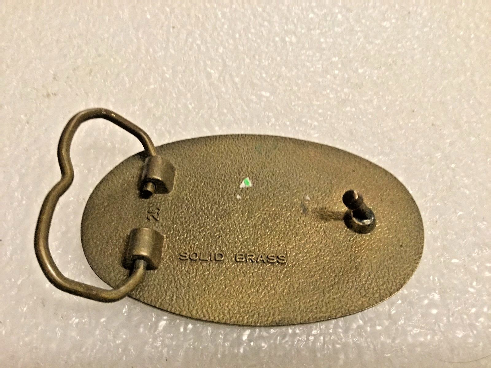 Loyal Order of the Moose P.A.P. Solid Brass Enameled Belt Buckle