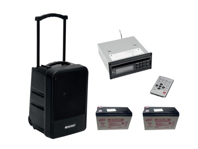OMNITRONIC Set MOM-10BT4 Modular-Drahtlos-PA-System + CD-Player mit USB&SD + 2x