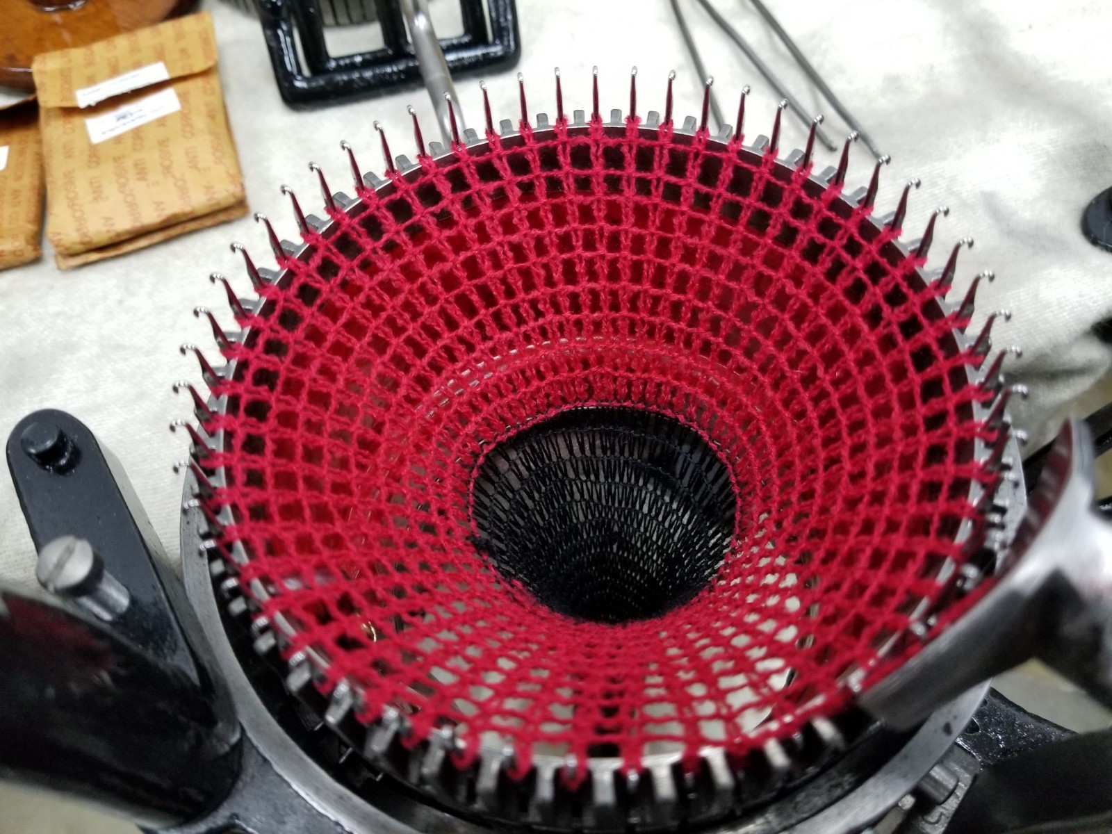 RARE CREELMAN MONEY MAKER SOCK KNITTING MACHINE 2 CYL 54/72 1 RIB 36 NEW NEEDLES