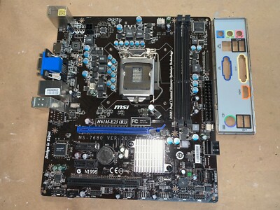 MSI H61M-E23 (B3) MSI-7680 Ver. 2.0 LGA 1155/Socket H2 Intel MB w/Faceplate! 