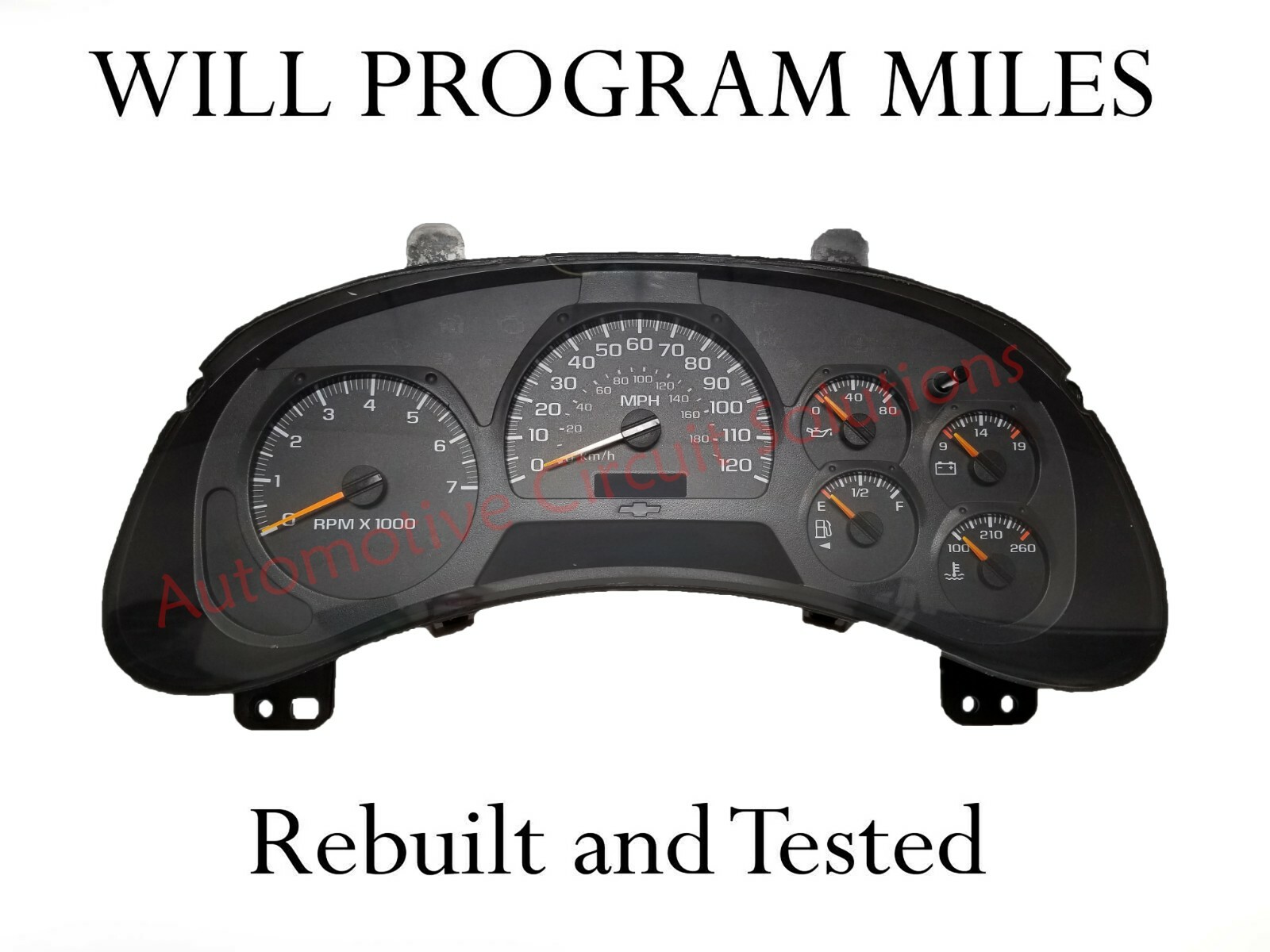 2002-05 04 CHEVY TRAILBLAZER INSTRUMENT GAUGE CLUSTER 15181244 *Any Miles*