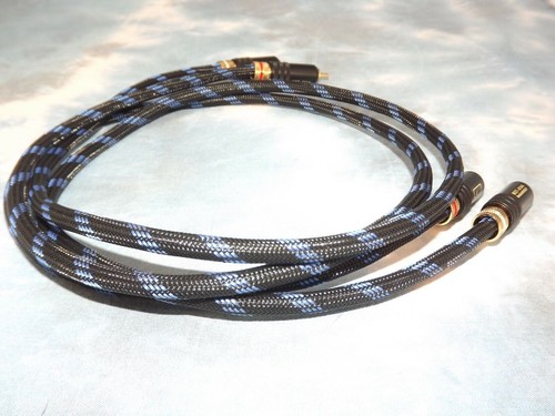 Maze Audio Reference RCA Patch Cables Interconnect 1.5m Locking Blue/Black