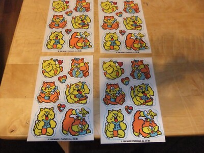 VTG LOT OF 4 1984 Mark 1 Scratch & Sniff Patches CATS LOVE 6X4'' USA IRON ONS NEW