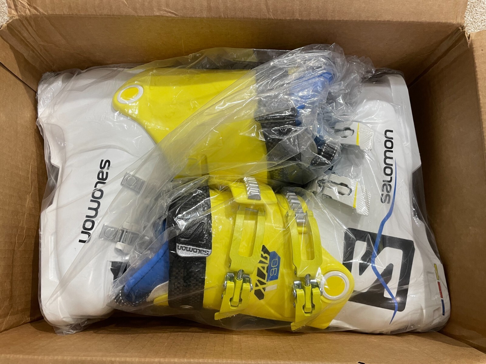 スキー 25-25.5 SALOMON X LAB 90 Men's Salomon X LAB 90 White Race Ski Boots Mondo 26.5 US