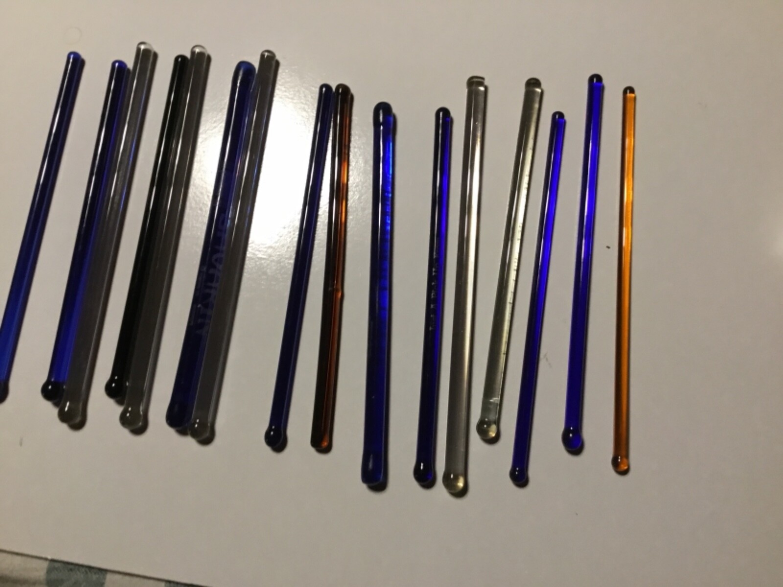 Glass Swizzel Sticks form the bar that you might of gone after a long day