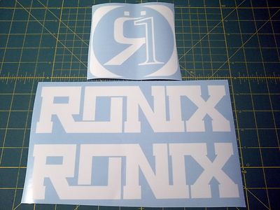 2013 RONIX CODE LOGO DECAL STICKER WHITE YOU GET 2!! With R