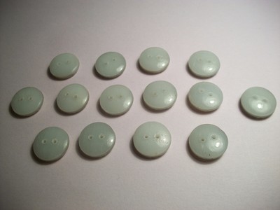 Beautiful Lot of Vintage CLAM BROTH Glass Buttons with Luster Matched $3.75Sh