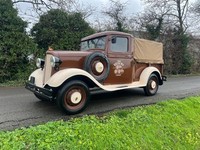 1934 Chevrolet pickup, RHD, six cylinder, canvas back, beer wagon.