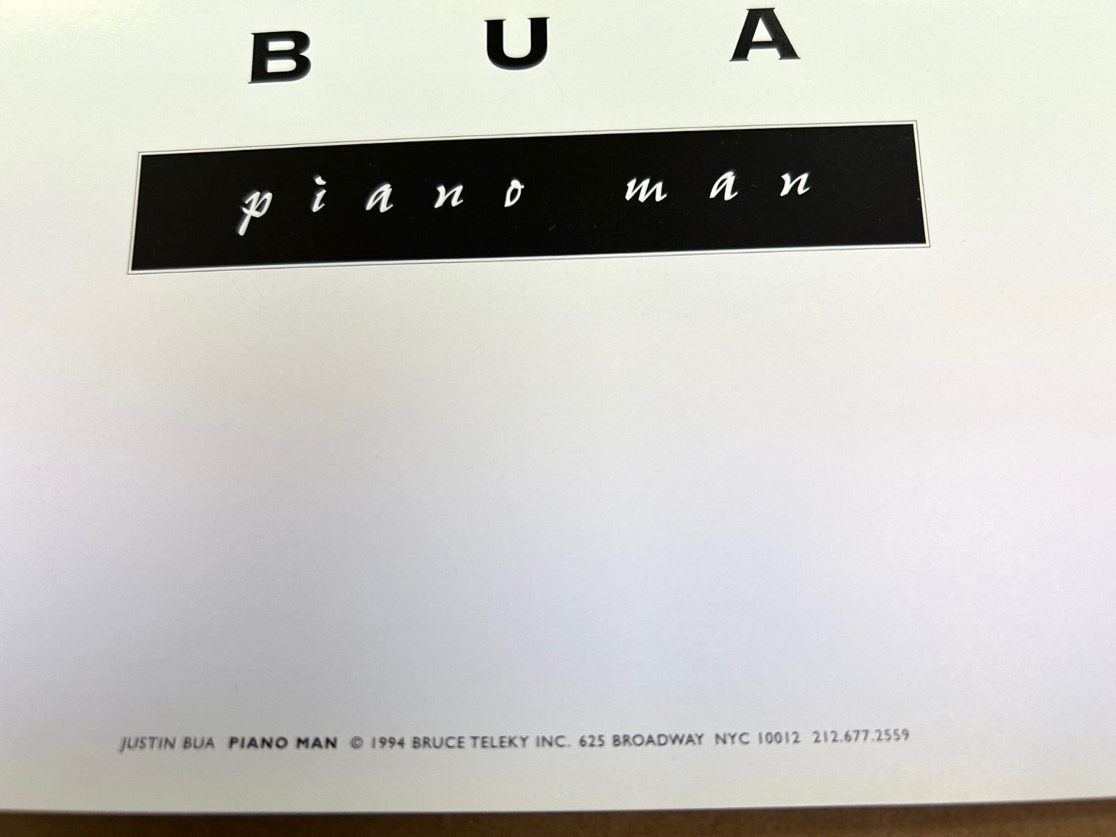 Piano Man by Justin Bua Art Print African American Music 1994 Poster 24x29