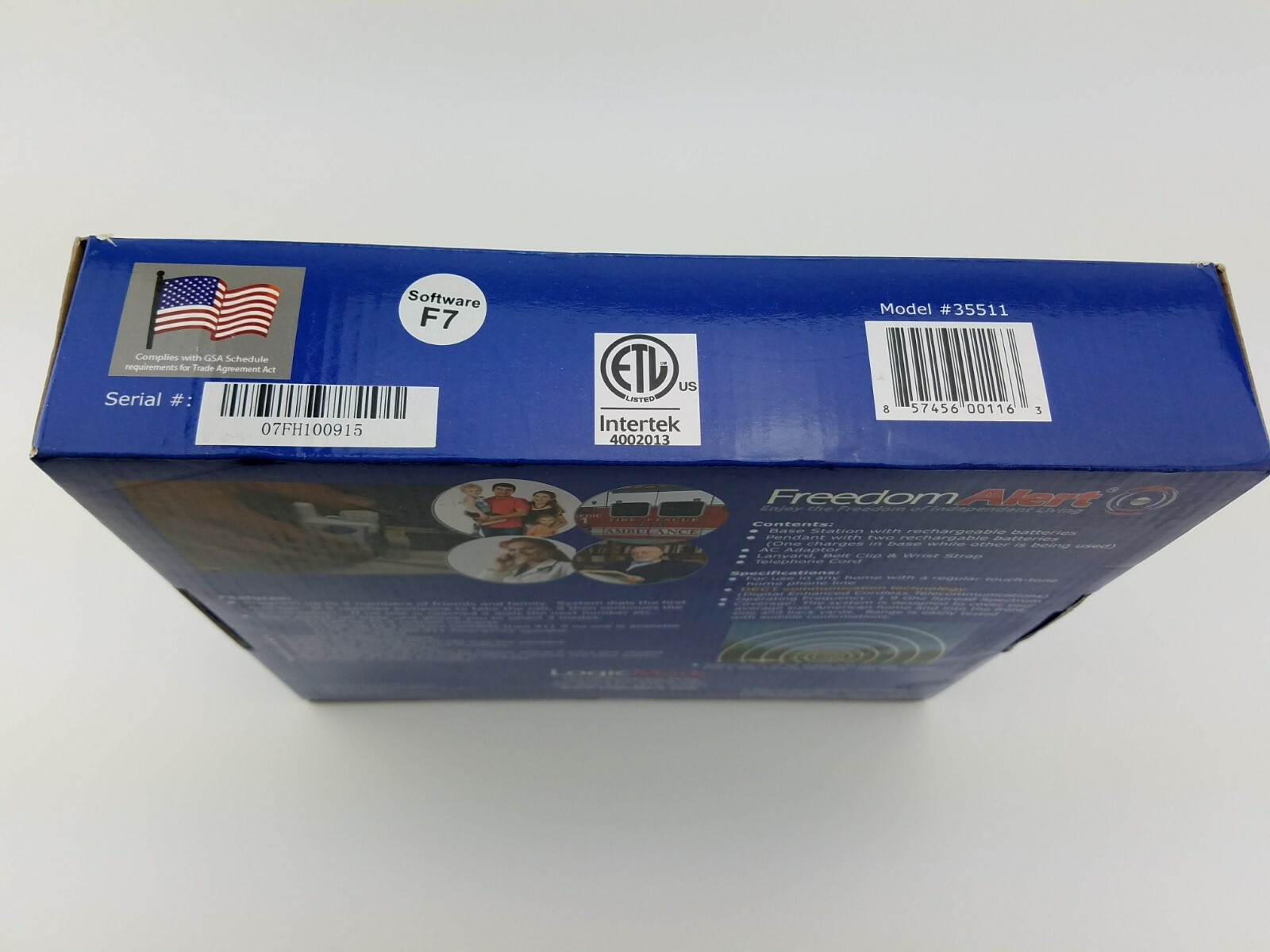 Freedom Alert Personal Emergency Response System Model 35511 No Monthly Fees CIB