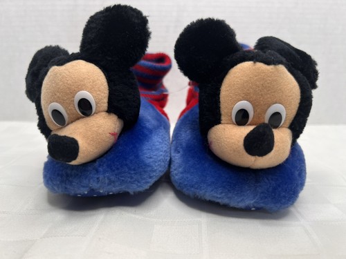 Mickey Mouse Vinyl Head Slippers Vintage 80s 90s Toddler