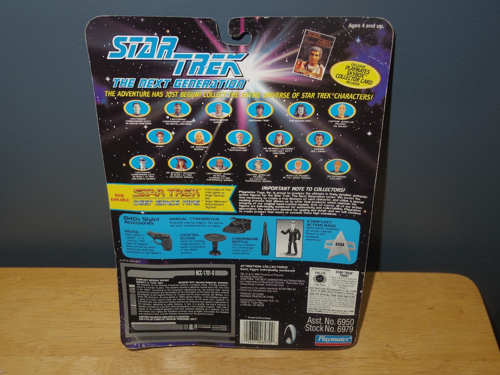 1995 Playmates Star Trek Next Generation Lieutenant Commander Data 1940s Attire