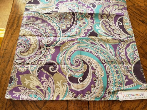 (2) CLARENCE HOUSE Fabric Remnants - PASHA PAISLEY 03- ITALY - 17