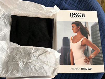 WOLFORD "JAMAIKA" String Body Baumwolle/Polyamid Gr.M Schwarz Nagelneu!!