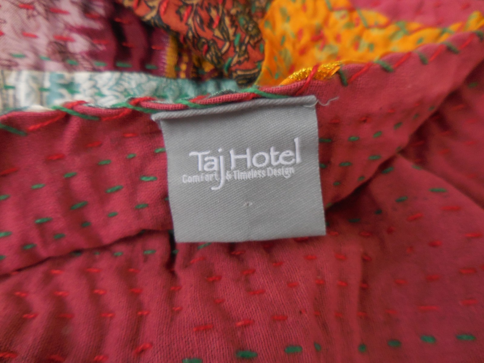 Taj Hotel Silk Kantha Quilt Throw ~ New ~Handmade ~  Multi Color ~ Moorebank ~