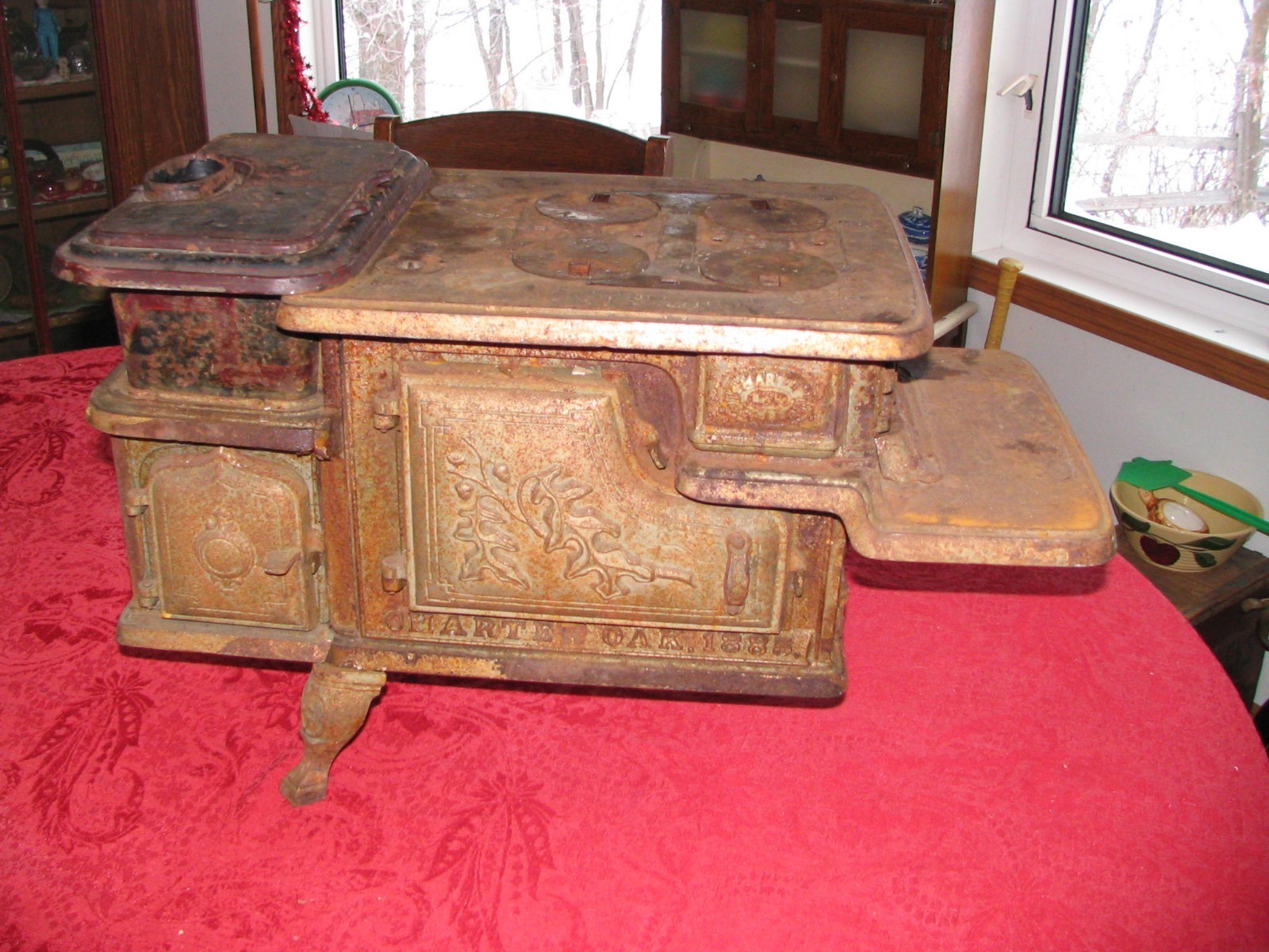 RARE Charter Oak 503 Large Salesman Sample Toy Cast Iron Excelsior Stove Co RARE