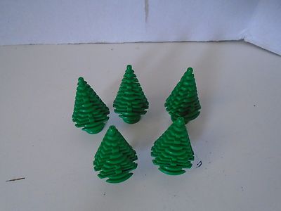 Lego 5 Green Trees 3471 Lot Evergreen Christmas Pine