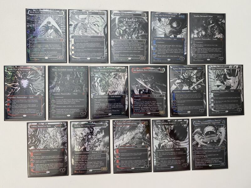 Mtg Complete Set (16) *Step & Compleat Foil* Manga Showcase Nm/Mt Phyrexia: One