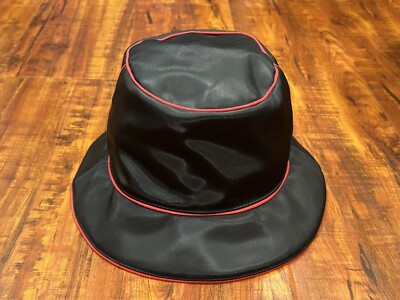 Vintage Emporio Armani Black Red Trim Bucket Hat Size 59 7-3/8 - New with Tags!