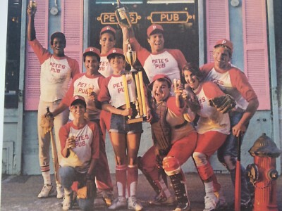 Pete's Pub Seagram 7 Print Ad Original Vtg 1988 Softball Team  Champs Boston MA 