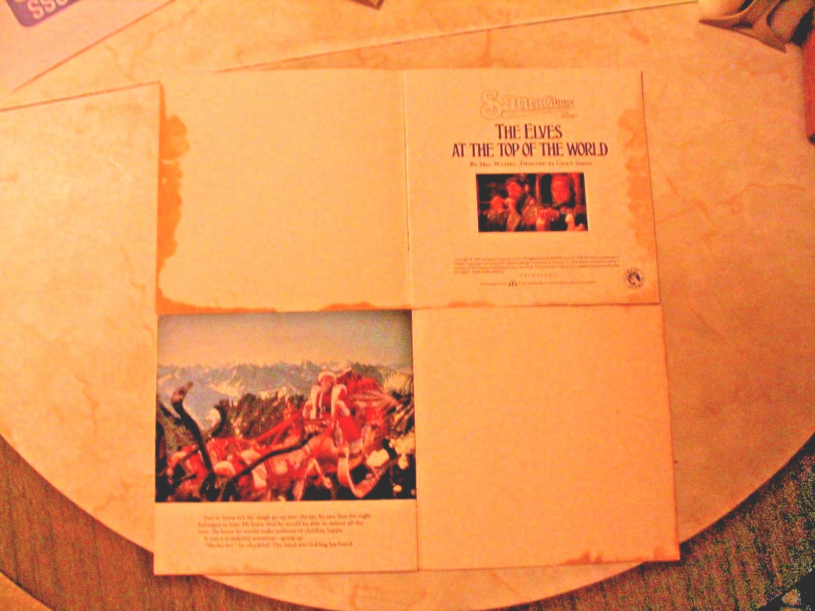 2 Vintage Children's  Books SANTA CLAUS: The Movie 1985.  McDonald's Happy Meal