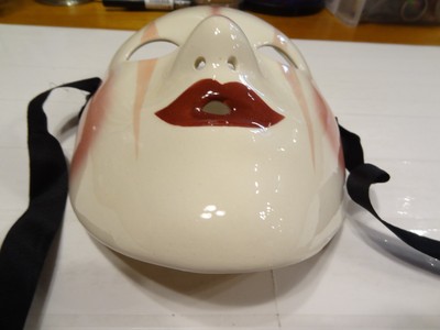 Porcelain Marti Gras Mask!! New Orleans!! Kings and Clowns!! Signed!! LOOK!!!