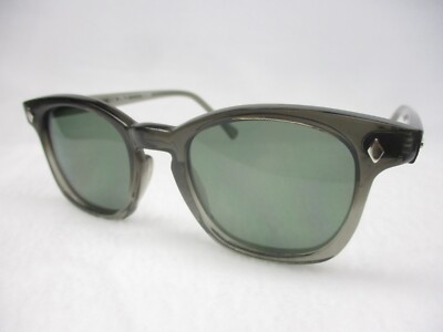 Pentax Hoya Sunglasses Retro Horn Rim 60's Style Two Tone Gray G15 48 Medium