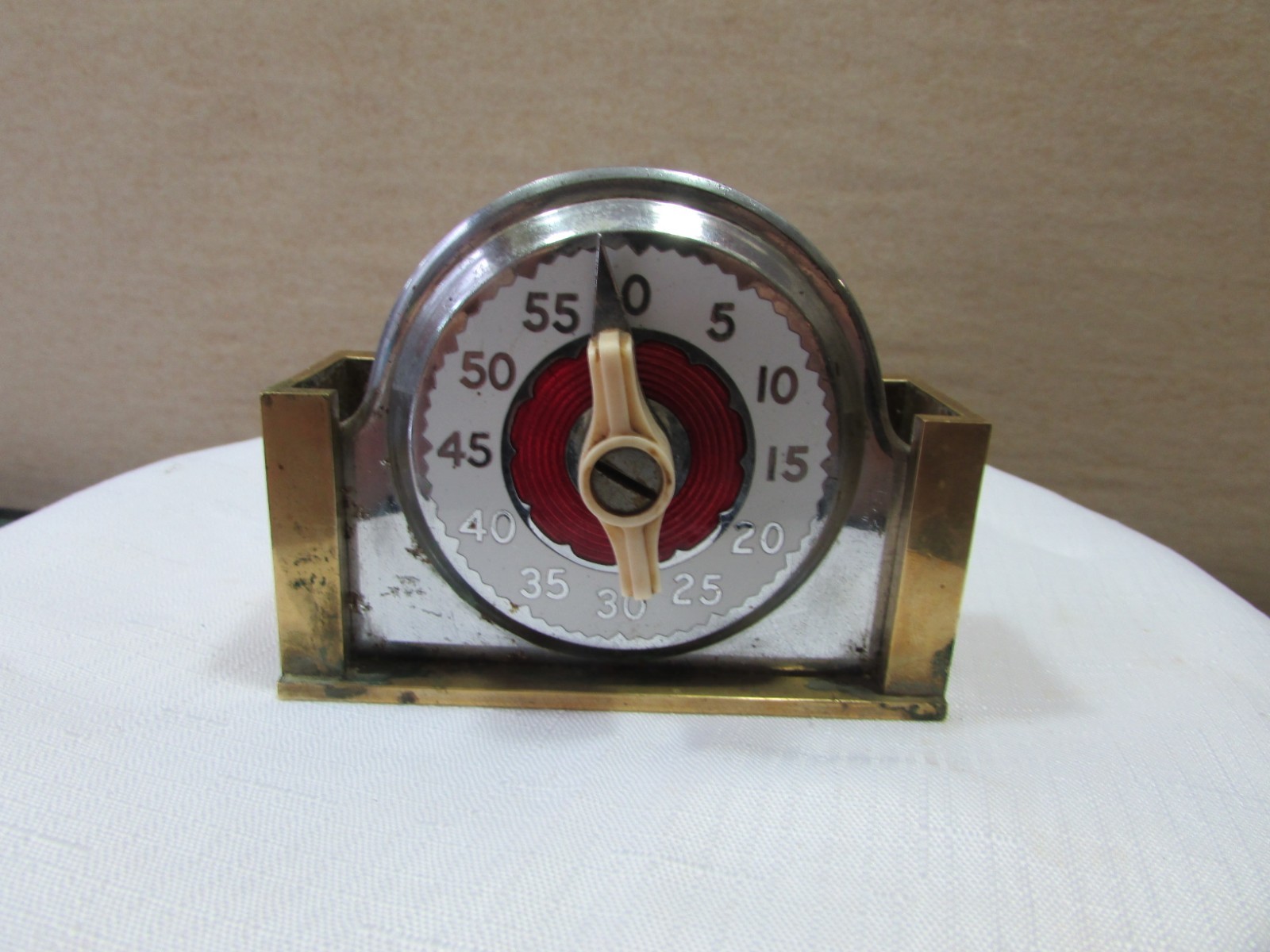 Vintage steel Egg Timer with Brass base unique
