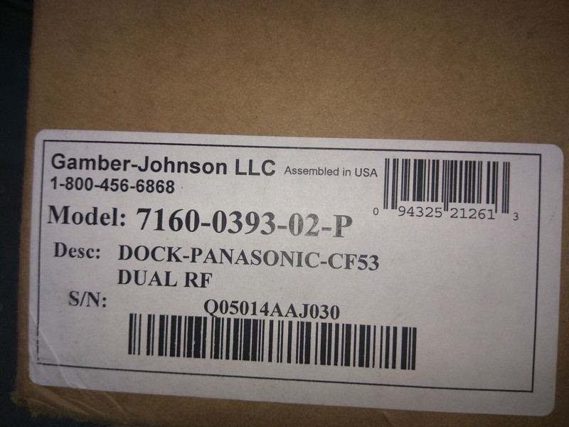 Gamber-Johnson Panasonic Toughbook CF-53 Docking Station Dual RF cables+antenna