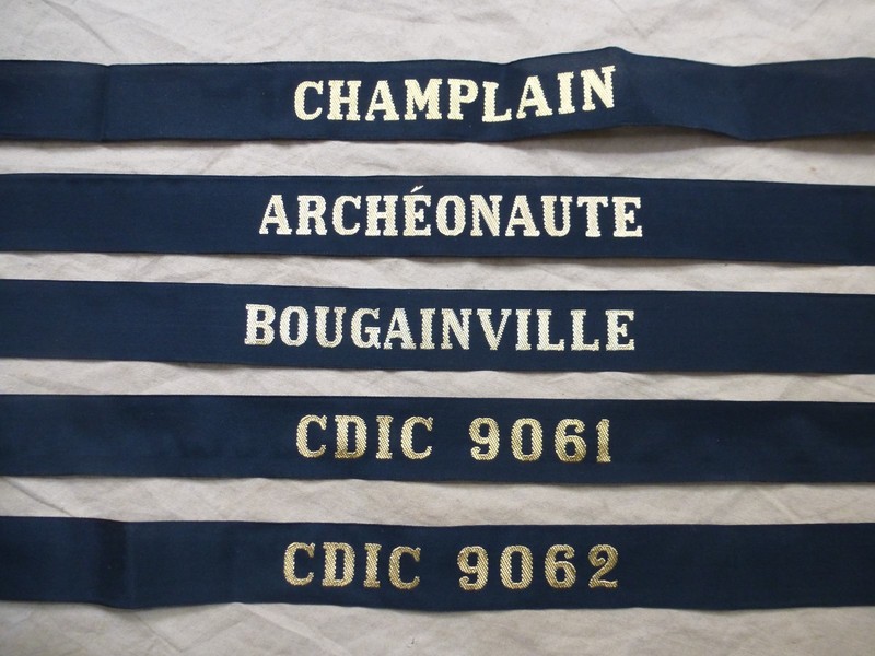 Lot De Bandes De Bachi Bateaux Marine Nationale BÃ©Ret Marin FranÃ§Ais