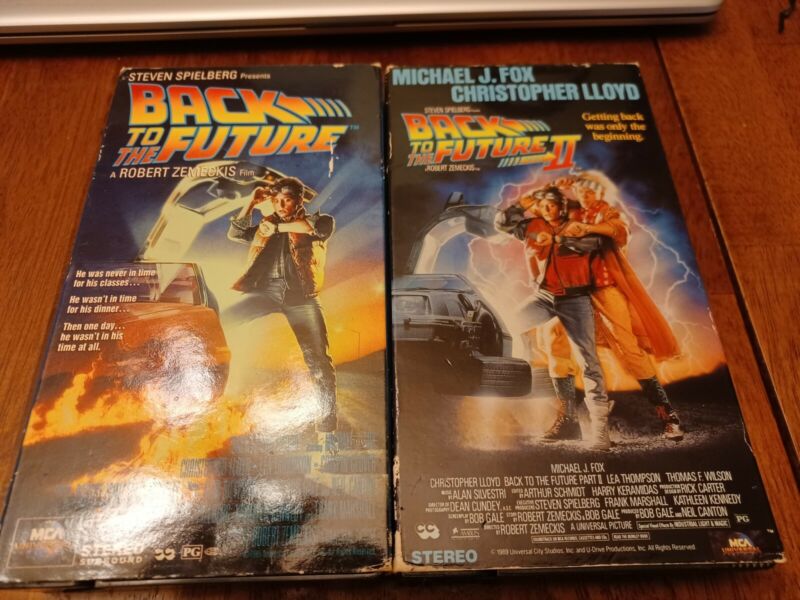 VHS Vintage Back To The Future 1st And II 2nd Michael J Fox Lot Of 2 VHS Tapes