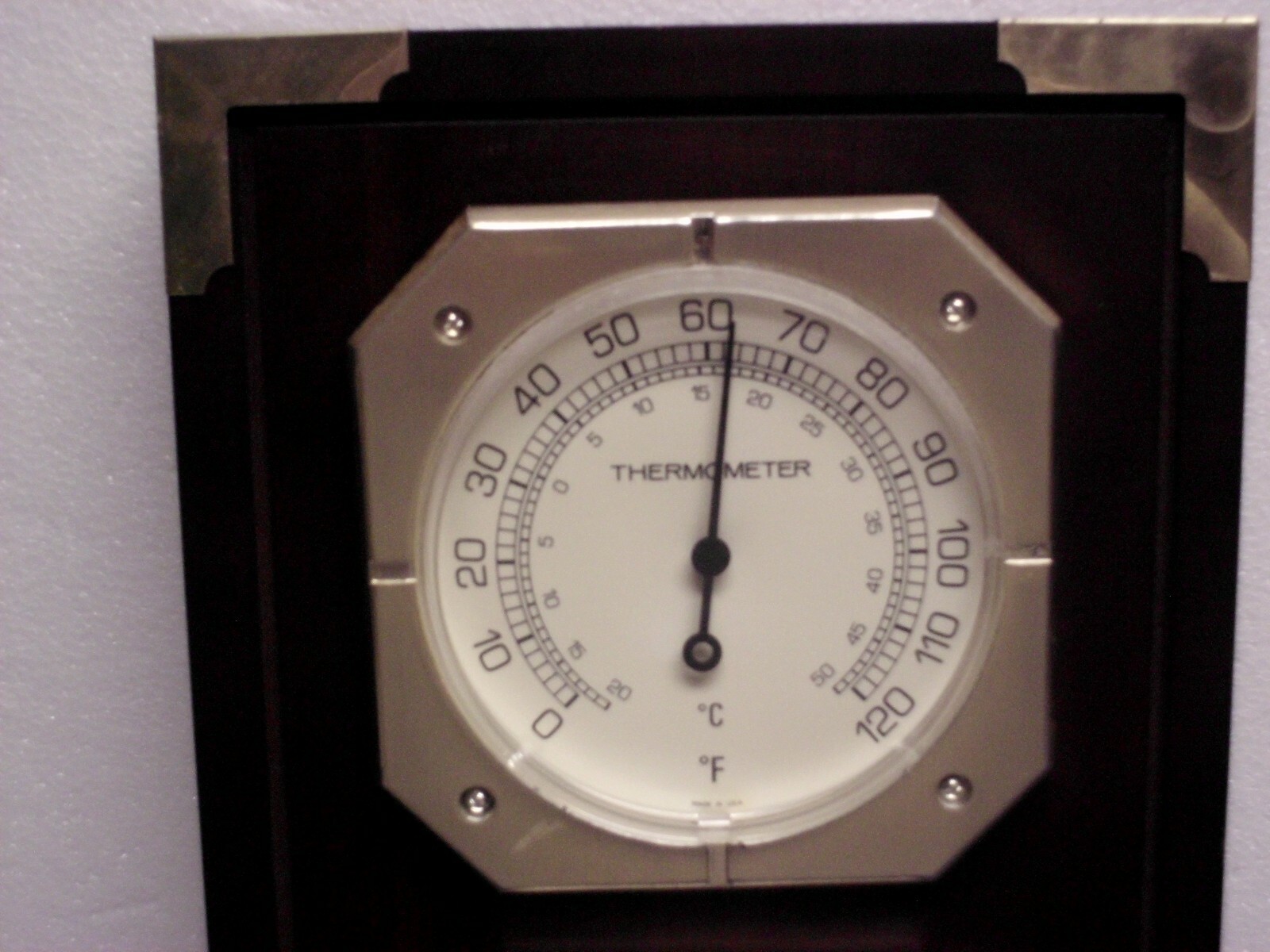 Vintage Sunbeam Wood Weather Station Cherry ? Brass