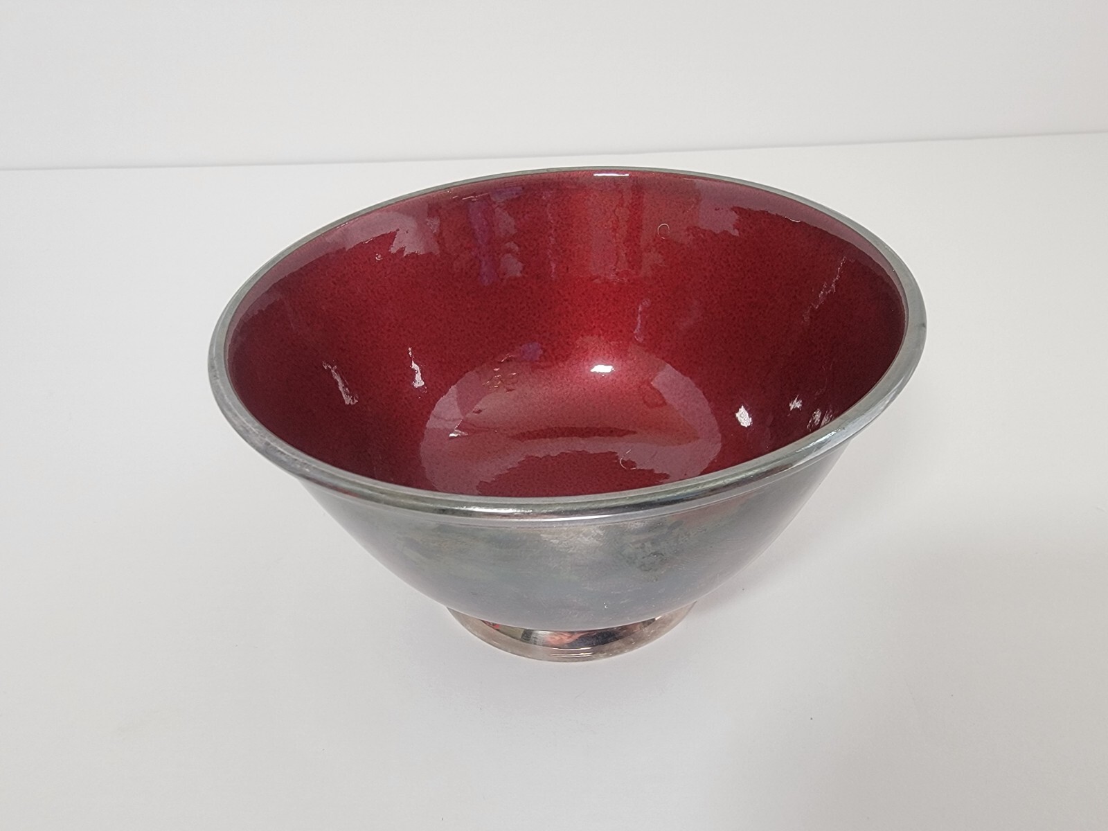 Vintage Towle Silver Bowl with Red Interior | eBay