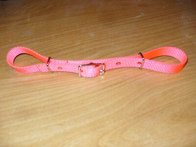 BioThane Nylon Curb Strap Berlin Custom Horse Tack Headstall Pink Web Beta 5//8/"