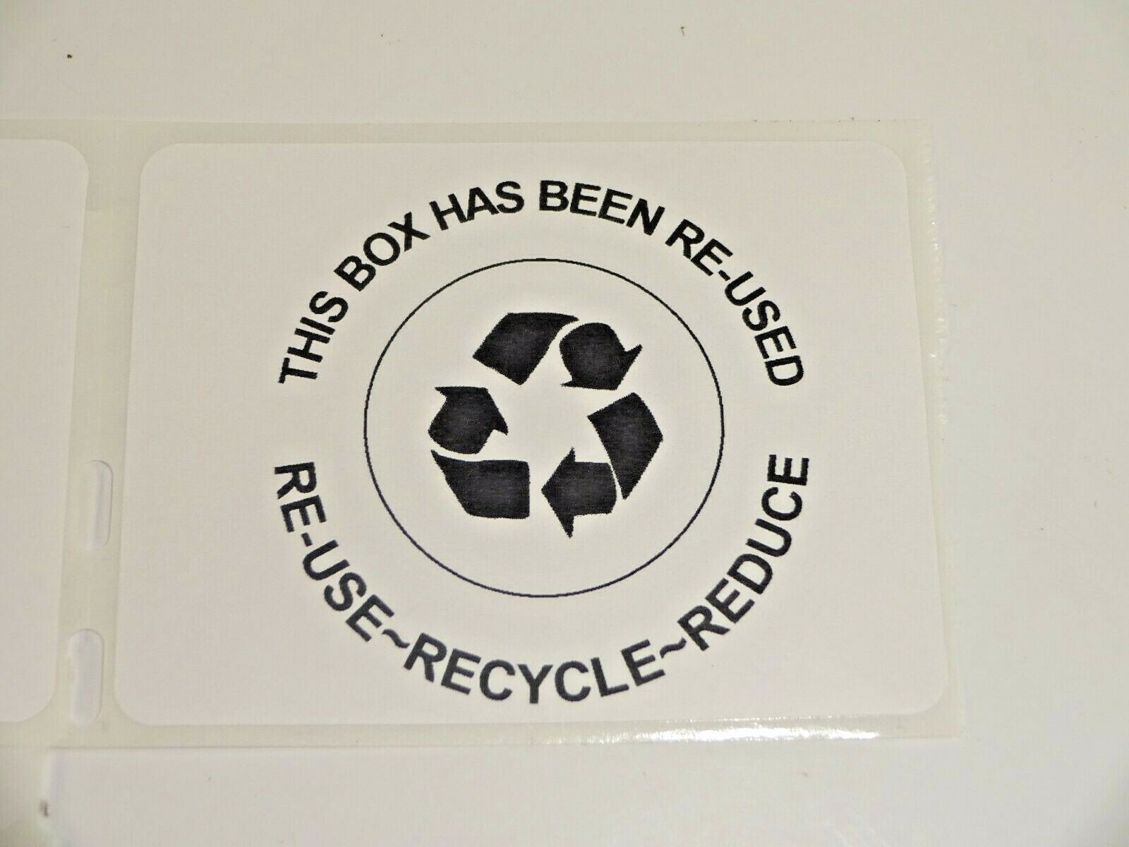 400 qty This Box Has Been Re-used is Recycled Reduce Shipping Label Stickers