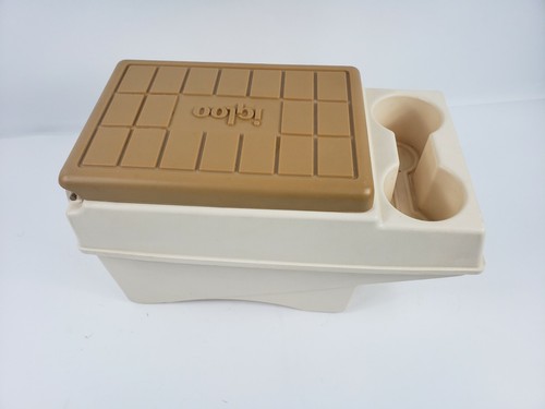 Vintage Little Kool Rest Igloo Car Cooler Center Console Tan Brown 1985 80s