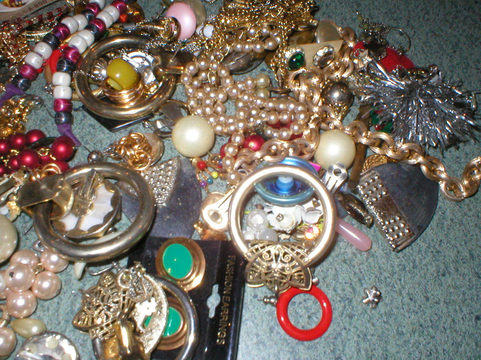 Lot of Assorted Jewelry for Crafts Decorating Vintage & New