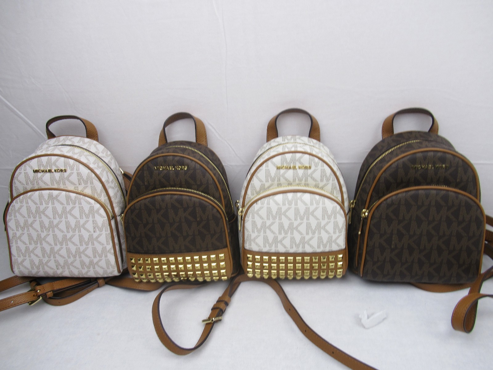 Michael Kors Pvc Abbey Xs Studded Or Non Studded Backpack Mk Bag Various Colors