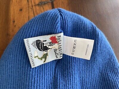 NWT A Kind Of Guise Blue Beanie Hat Handmade 100% Lambswool