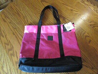 Go! Sac Talia Tote Water and Stain Resistant Large Neon Pink Bag  NWT