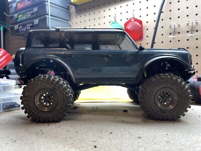 Kit Rialzo +1/4 Per Traxxas TRX4M 1/18 - Supporti Ammortizzatori In Alluminio Nero Per Bronco Defender