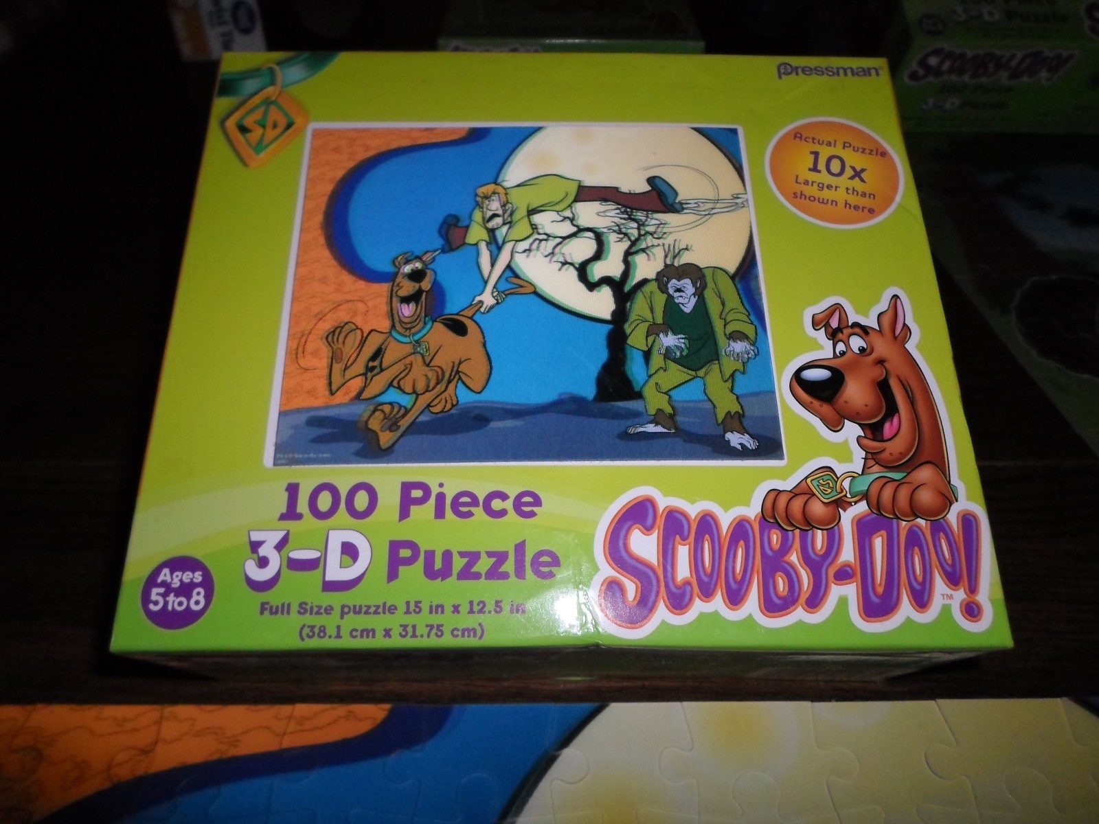 Complete ! Scooby-Doo! 100 Piece 3-D Puzzle Shaggy Werewolf Halloween Hologram