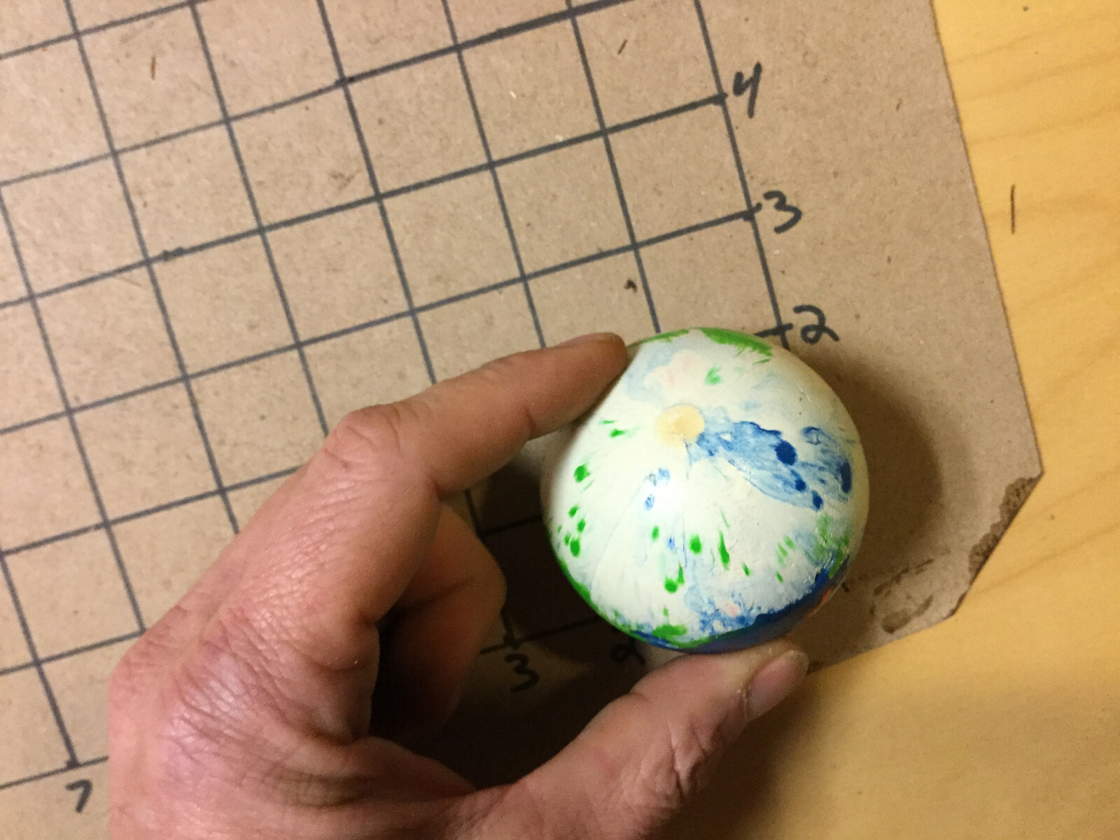 vintage BALL -- UNMARKED but for MADE IN USA, swirled #3