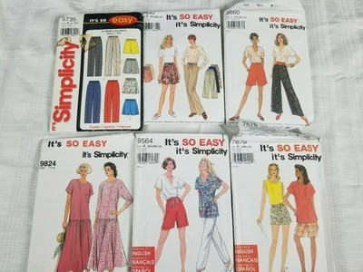 Simplicity It's So Easy Sewing Patterns Lot of 6 Uncut woman size S -XXL Vintage