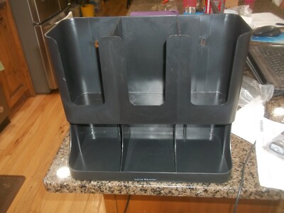Mind Reader 6 Compartment Upright Breakroom Coffee Condiment and Cup Storage NEW