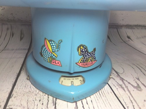 Vintage 1950-1960 Brearley Counselor Nursery Scale Baby Blue, Elephant & Horse